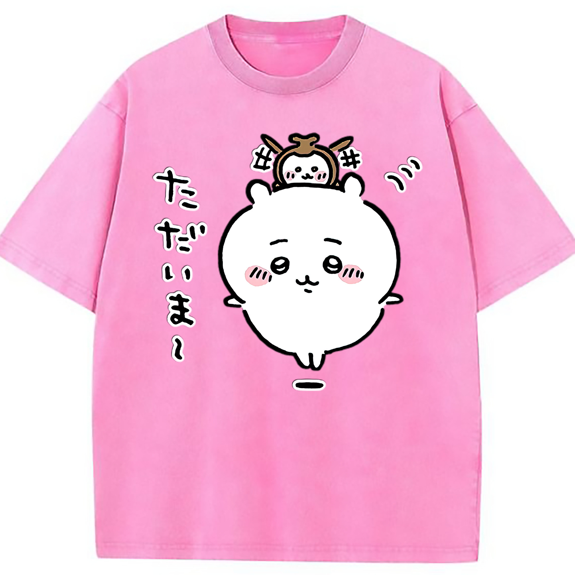 （画像用） ちいかわ ちいかわ Chii-kawa chiikawa 綿100% ヴィンテージ風 半袖Tシャツ（フロントプリント）